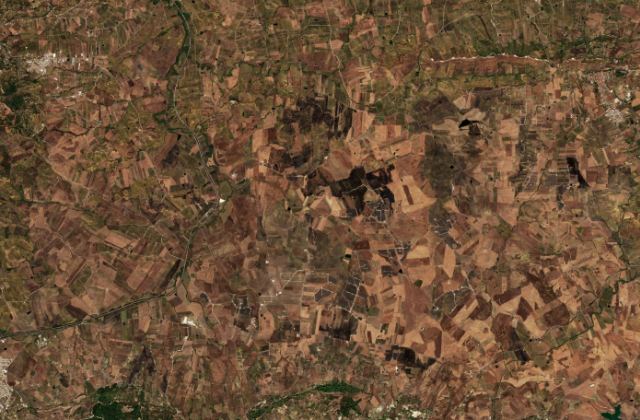Burned area near Sasi from space