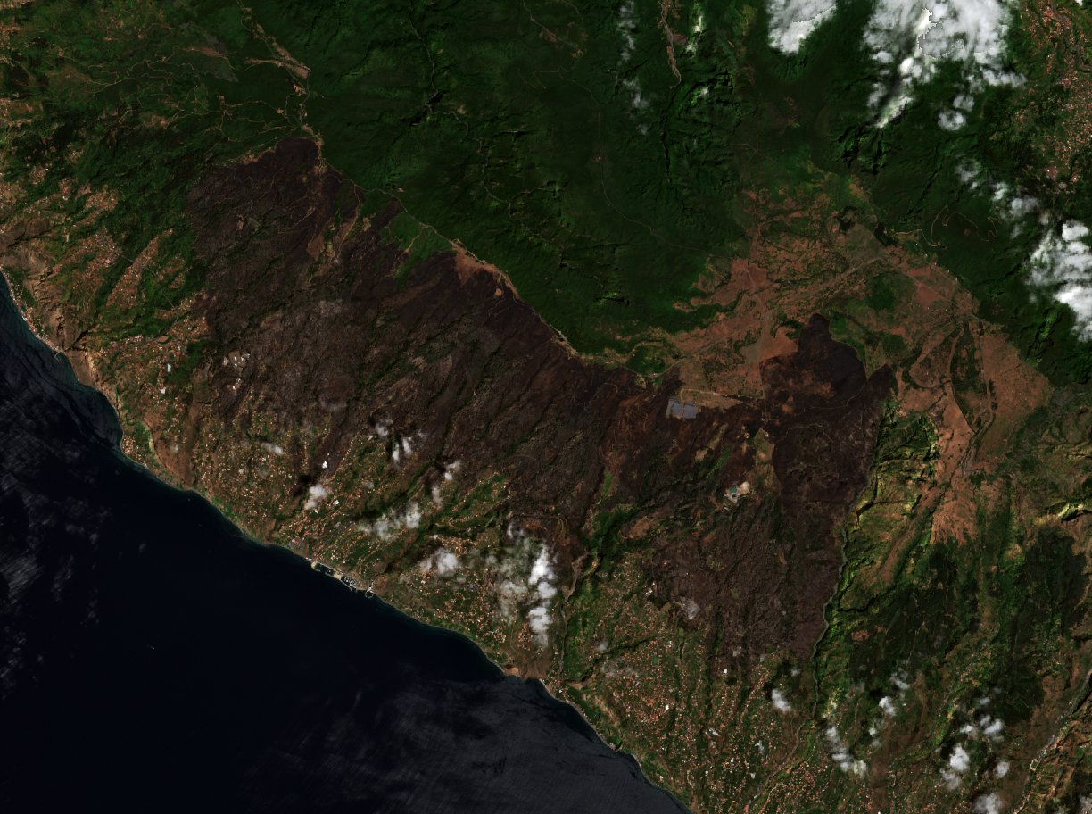 The area after the fire, August 17, 2016