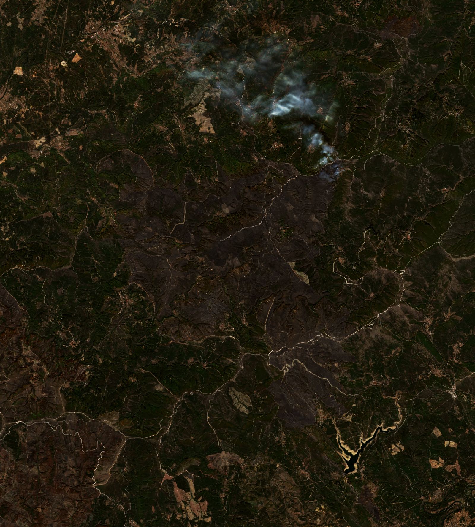 The area after the fire, October 12, 2017