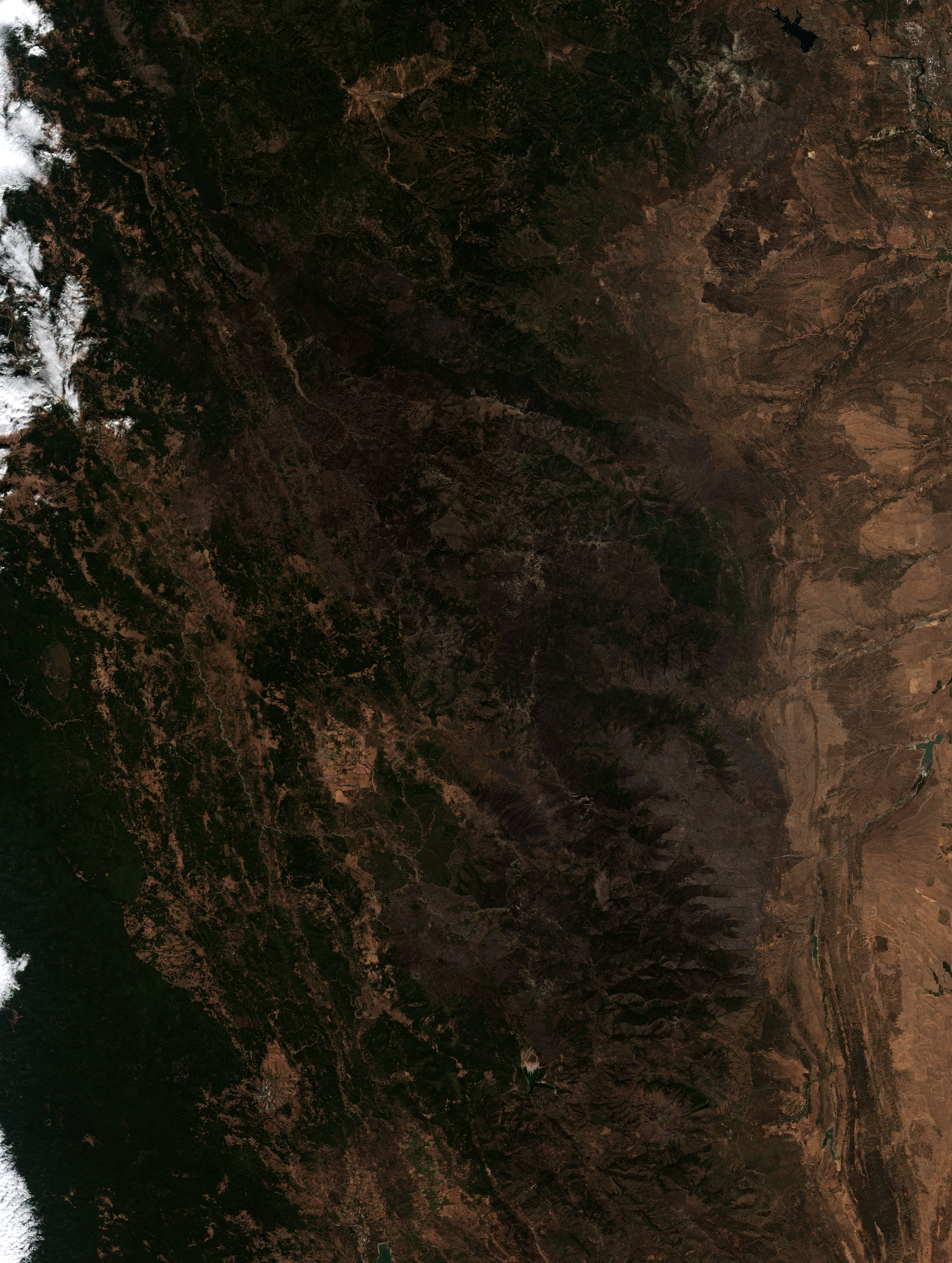 The area after the fire, October 24, 2020