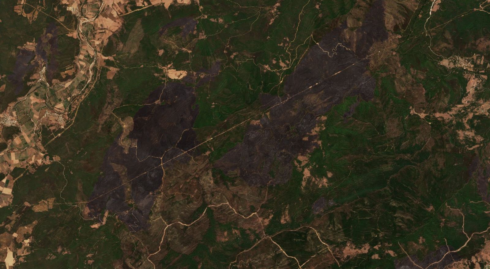 The area after the fire, August 21, 2022
