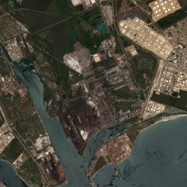 Burned area near Port-Saint-Louis-du-Rhône from space