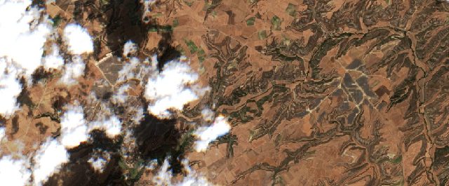 Burned area near Briviesca from space
