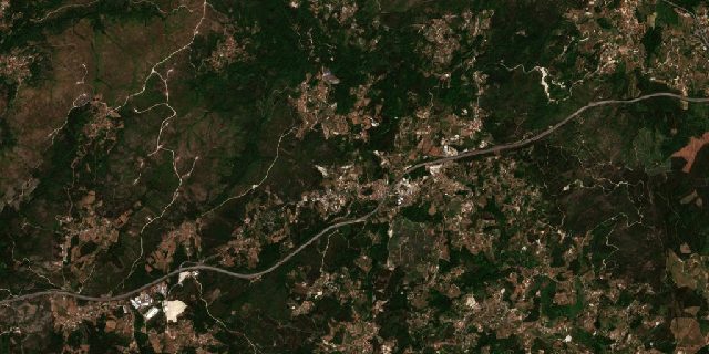Burned area near Fafe from space