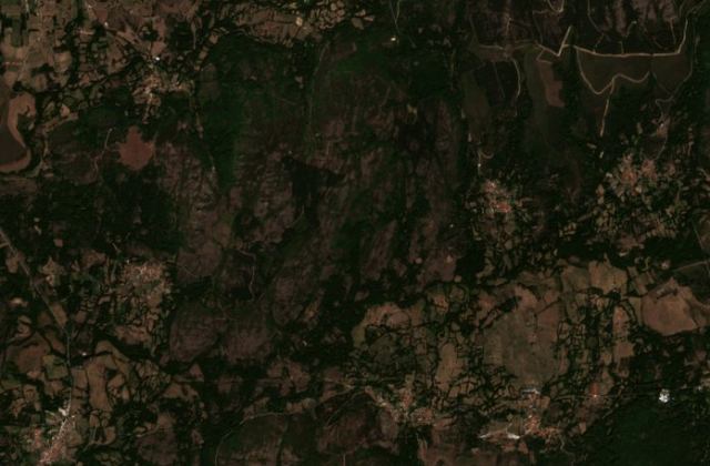 Burned area near Calvos from space