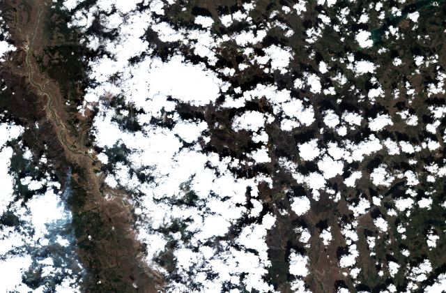 Satellite view near Clinton, British Columbia