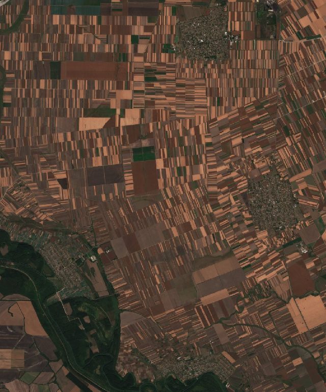 Burned area near Crepaja from space