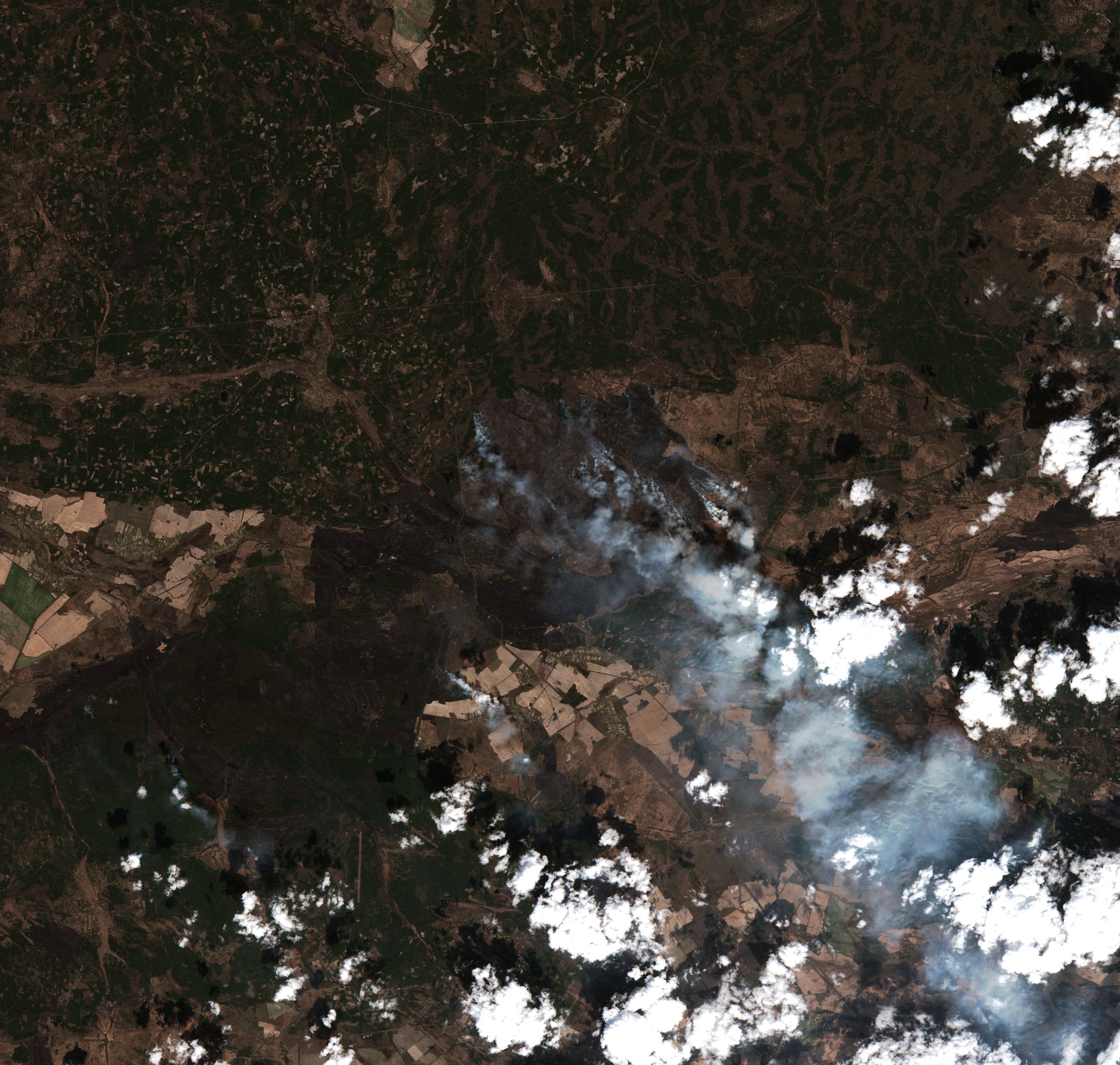 The area after the fire, April 10, 2020