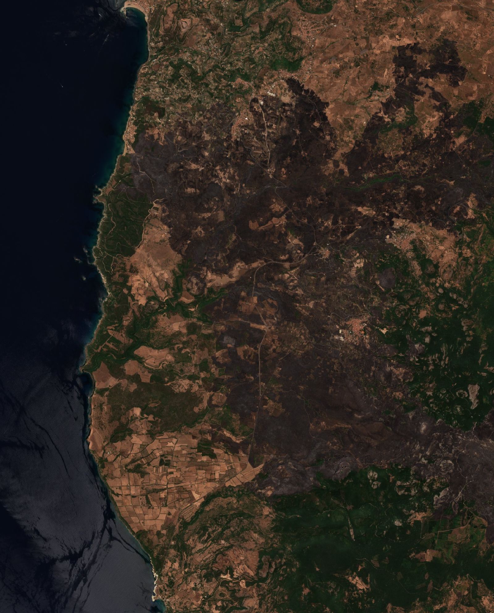 The area after the fire, July 30, 2021