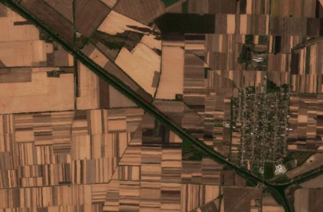 Burned area near Ruski Krstur from space