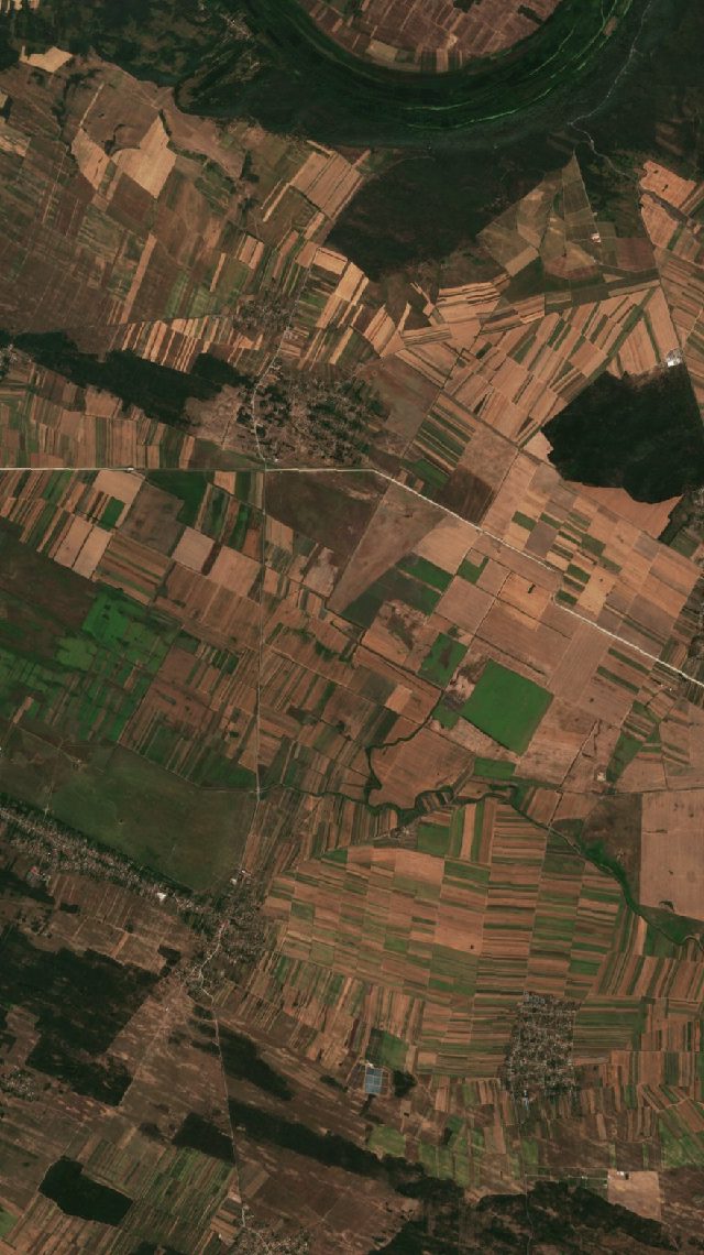 Burned area near Livezile from space