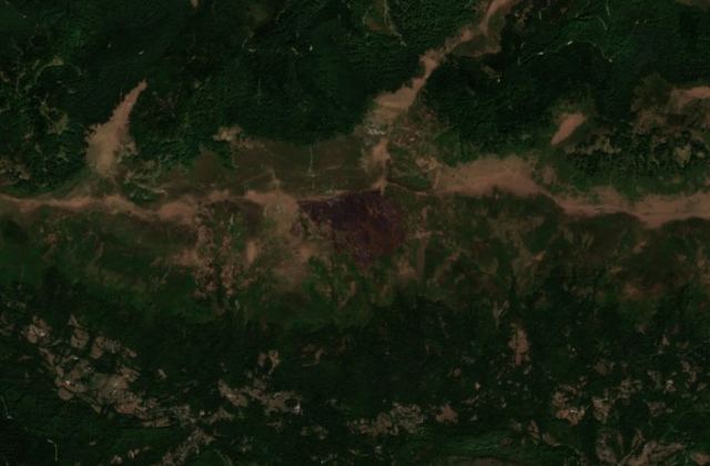 Burned area near Foix from space