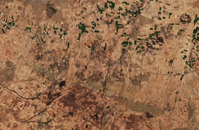Burned area near Hacıbektaş from space