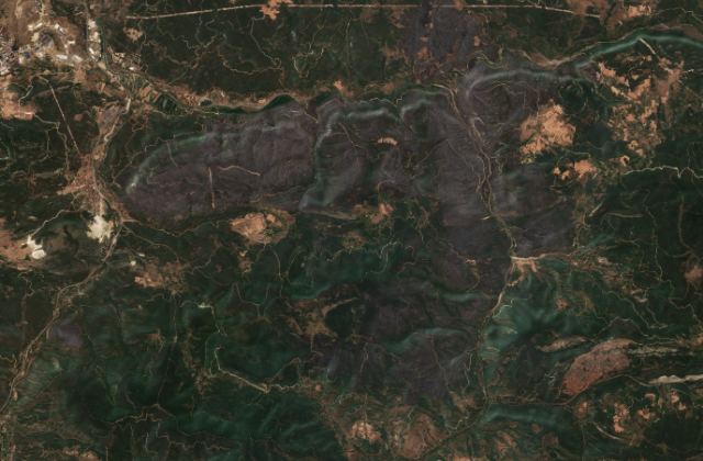 Burned area near Karabük from space