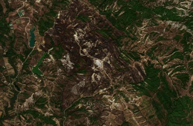 Burned area near Kavajë from space