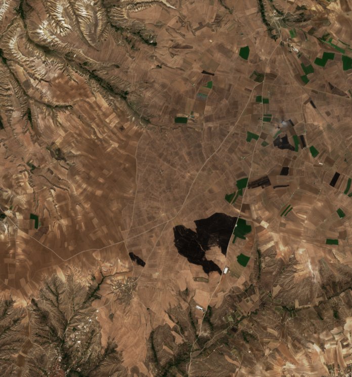 The area after the fire, October 9, 2026