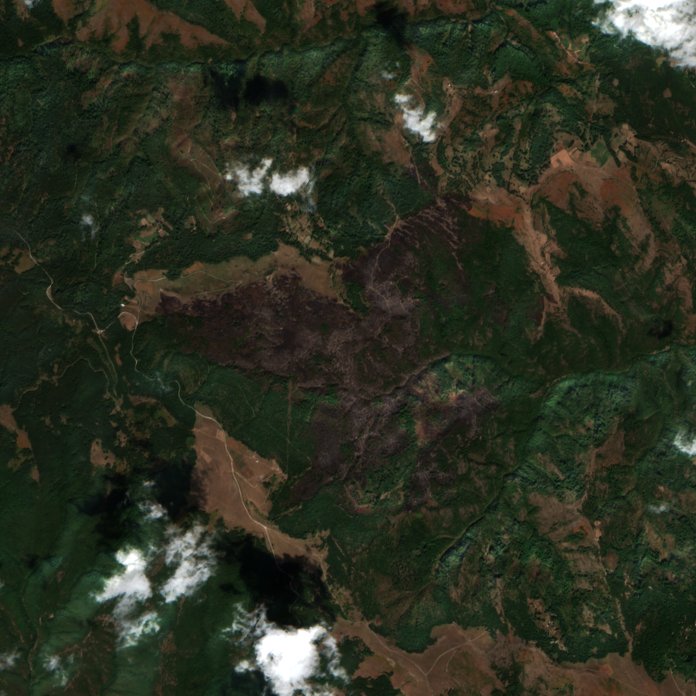 The area after the fire, September 14, 2026
