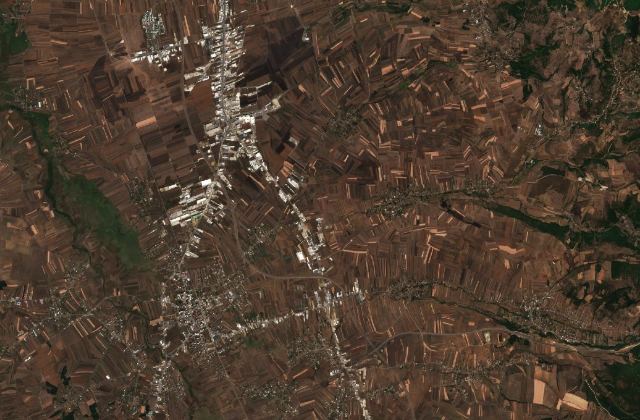 Satellite view near Pristina