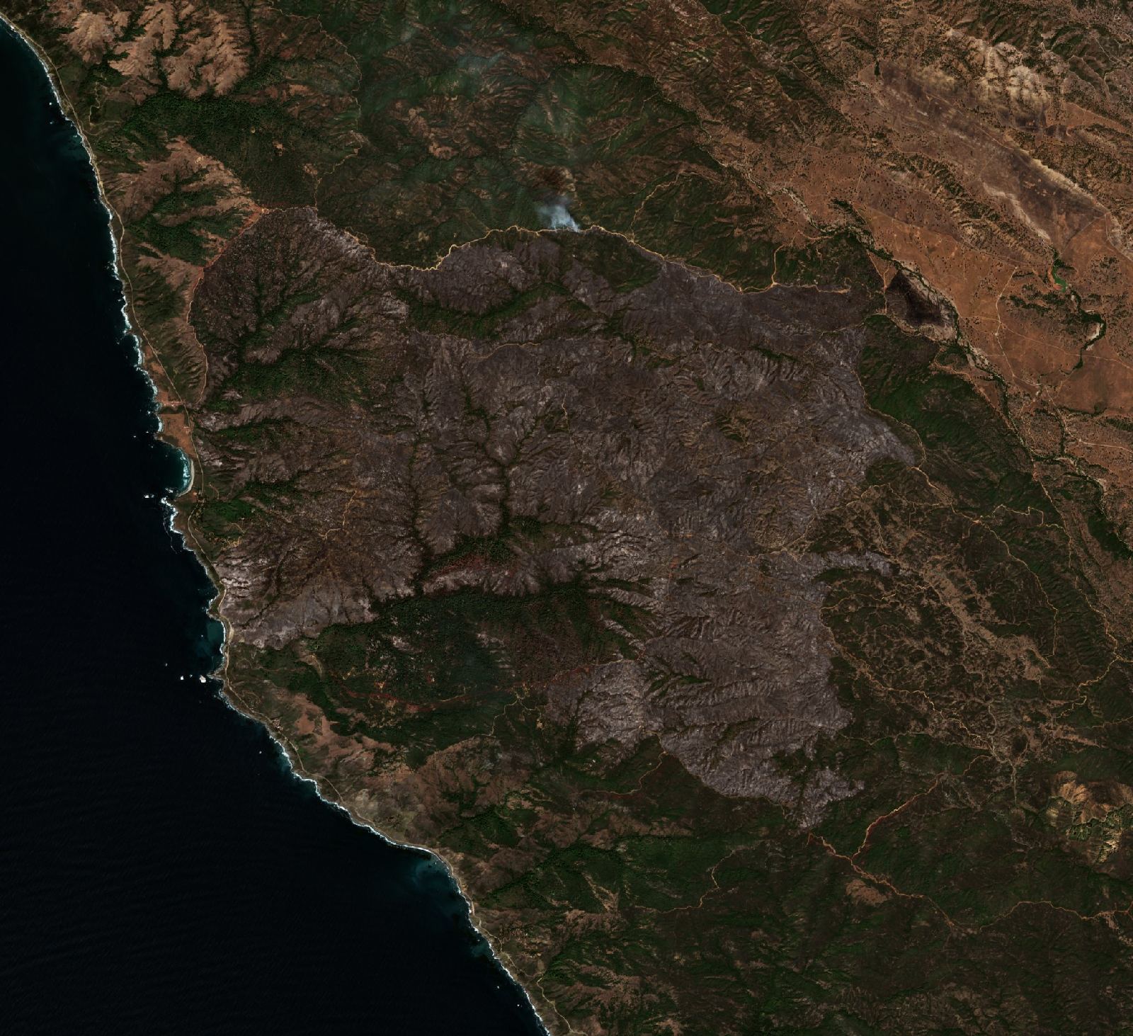 The area after the fire, September 7, 2026