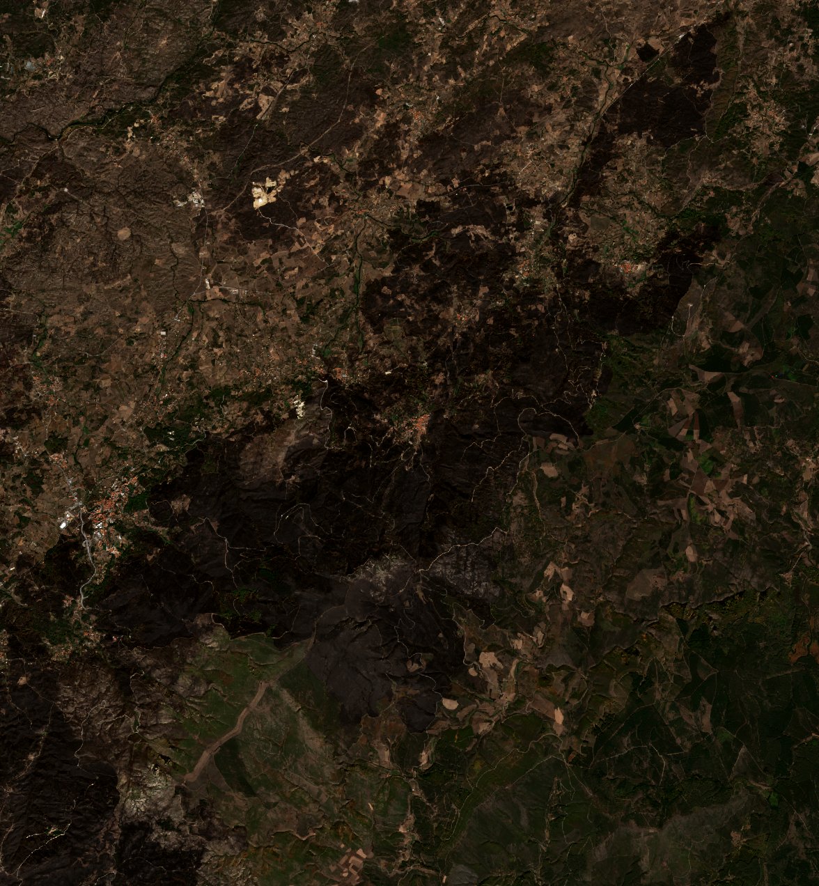 The area after the fire, October 22, 2017