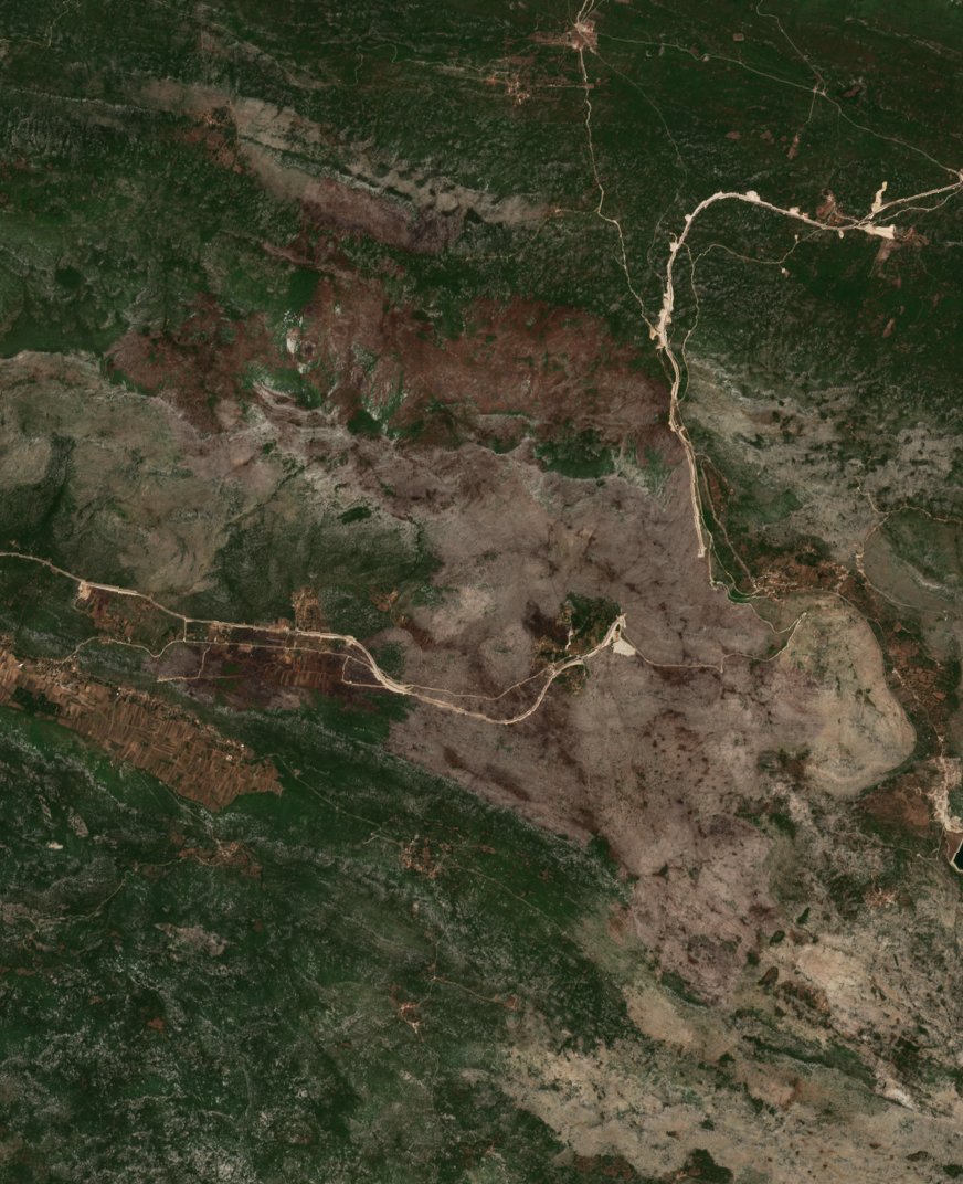 The area after the fire, August 17, 2022