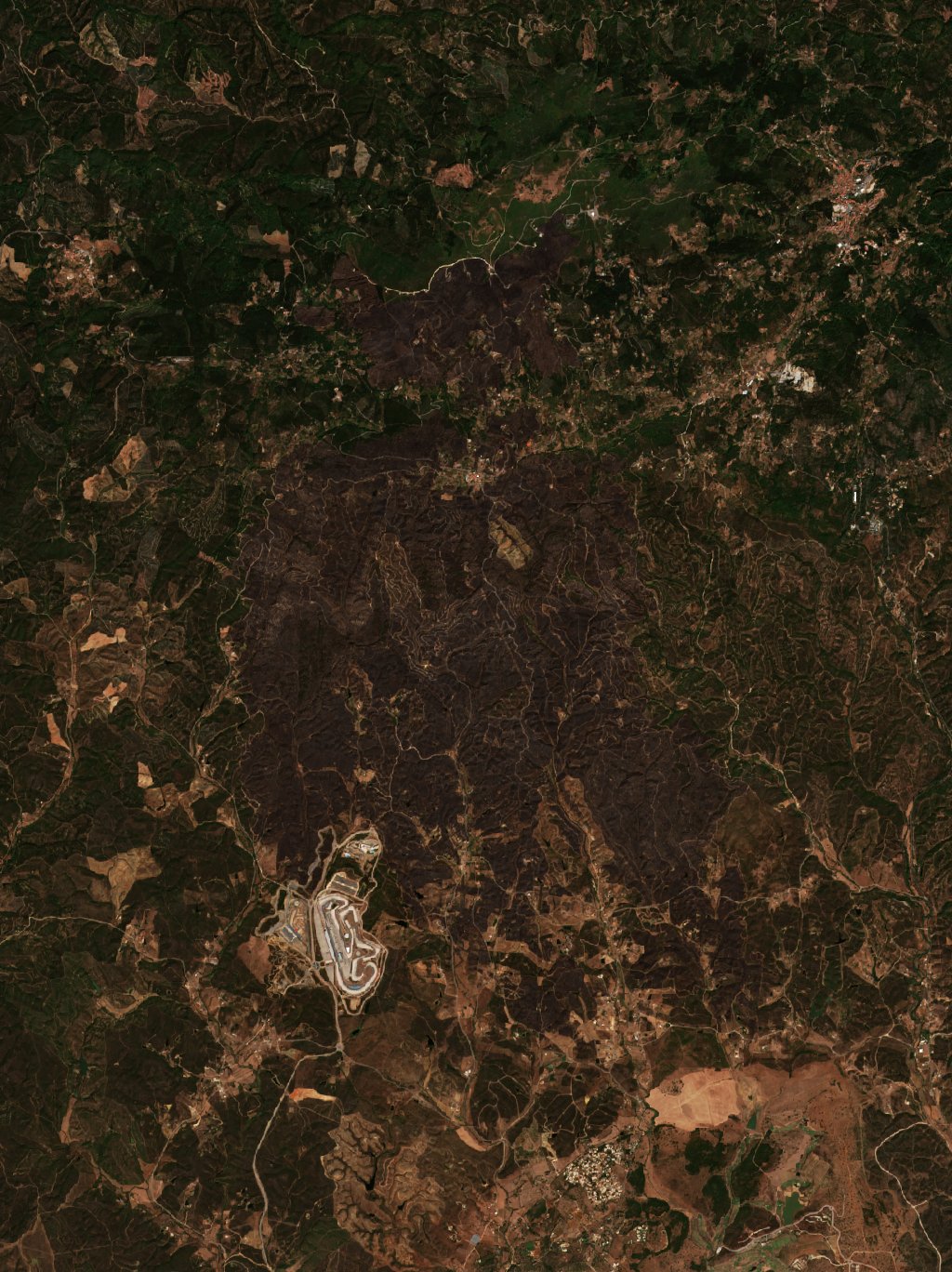 The area after the fire, September 17, 2016