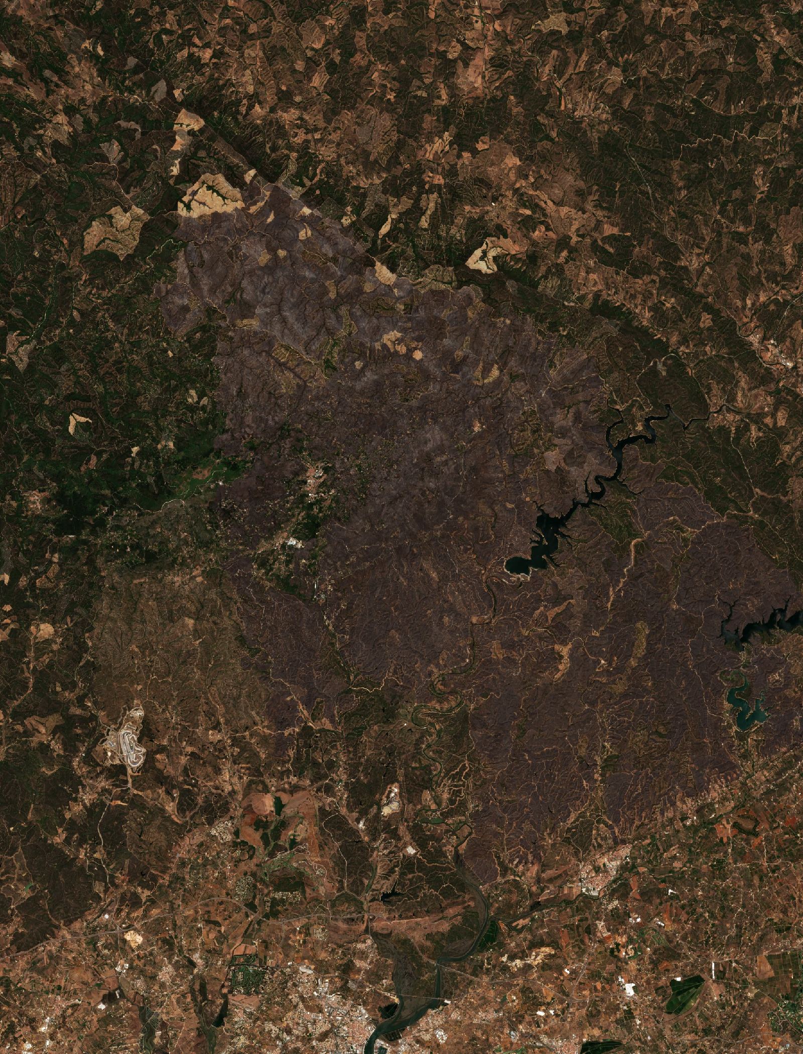 The area after the fire, August 13, 2018