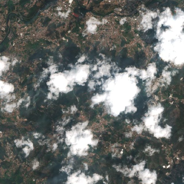 Burned area near Coronado from space