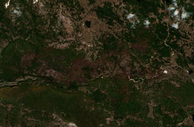 Burned area near Nevesinje from space