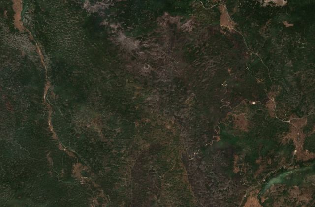 Burned area near Nikšić from space