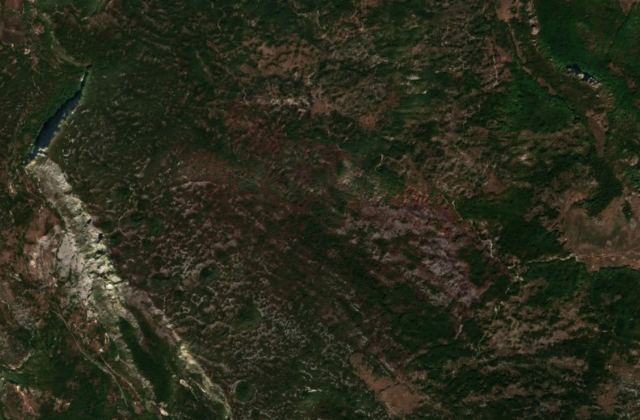 Burned area near Nikšić from space
