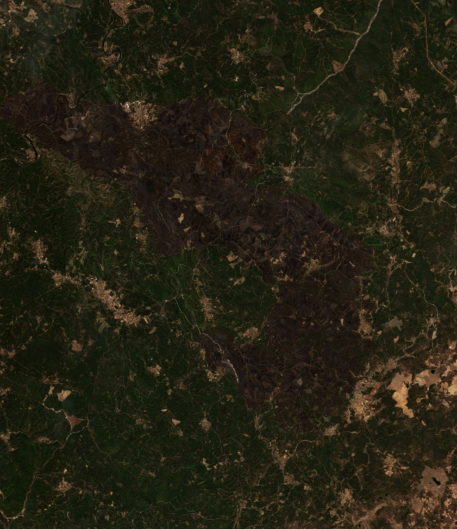 The area after the fire, September 2, 2017