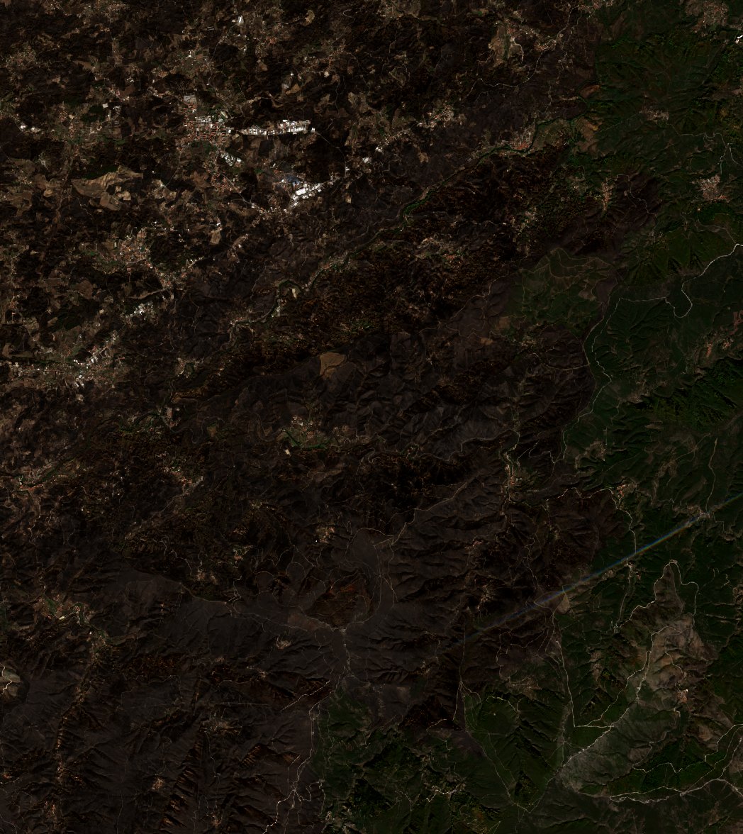 The area after the fire, October 22, 2017