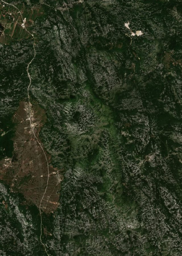 Burned area near Risan from space