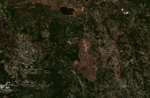 Burned area near Risan from space