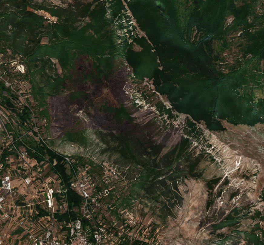 The area after the fire, August 24, 2026