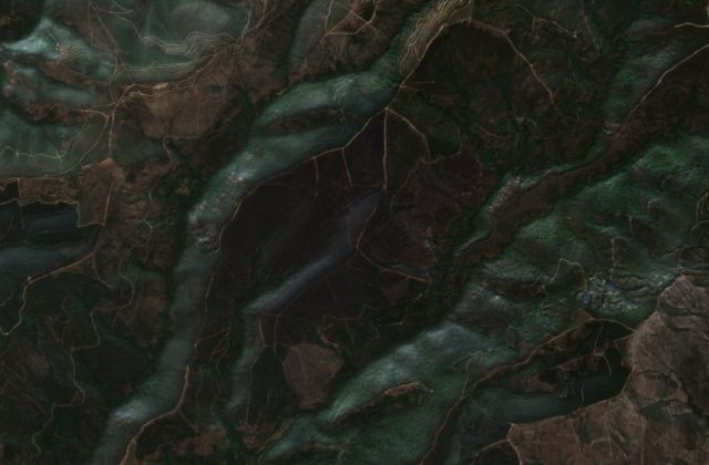 Burned area near Quiroga from space