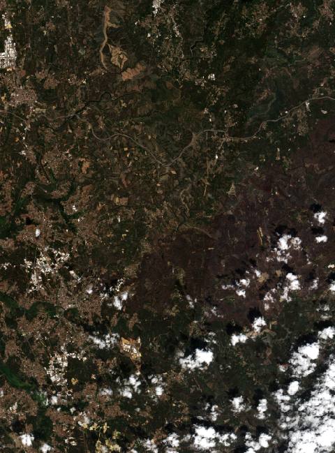 Satellite view near Águeda, Portugal