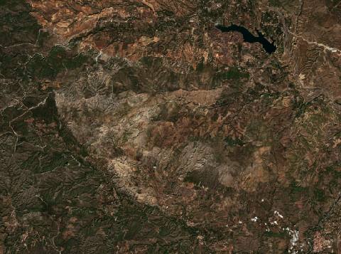 Satellite view near Albuñuelas, Spain
