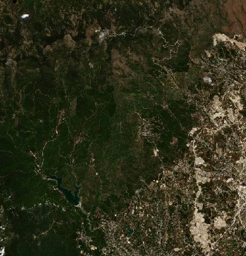 Satellite view near Antakya, Turkey
