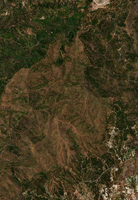 Satellite view near Benahavís, Spain