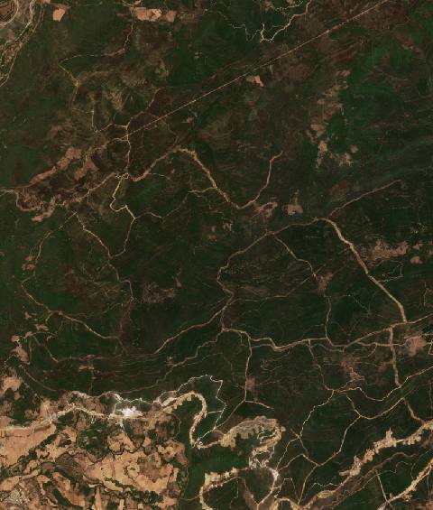 Satellite view near Besbes, Algeria