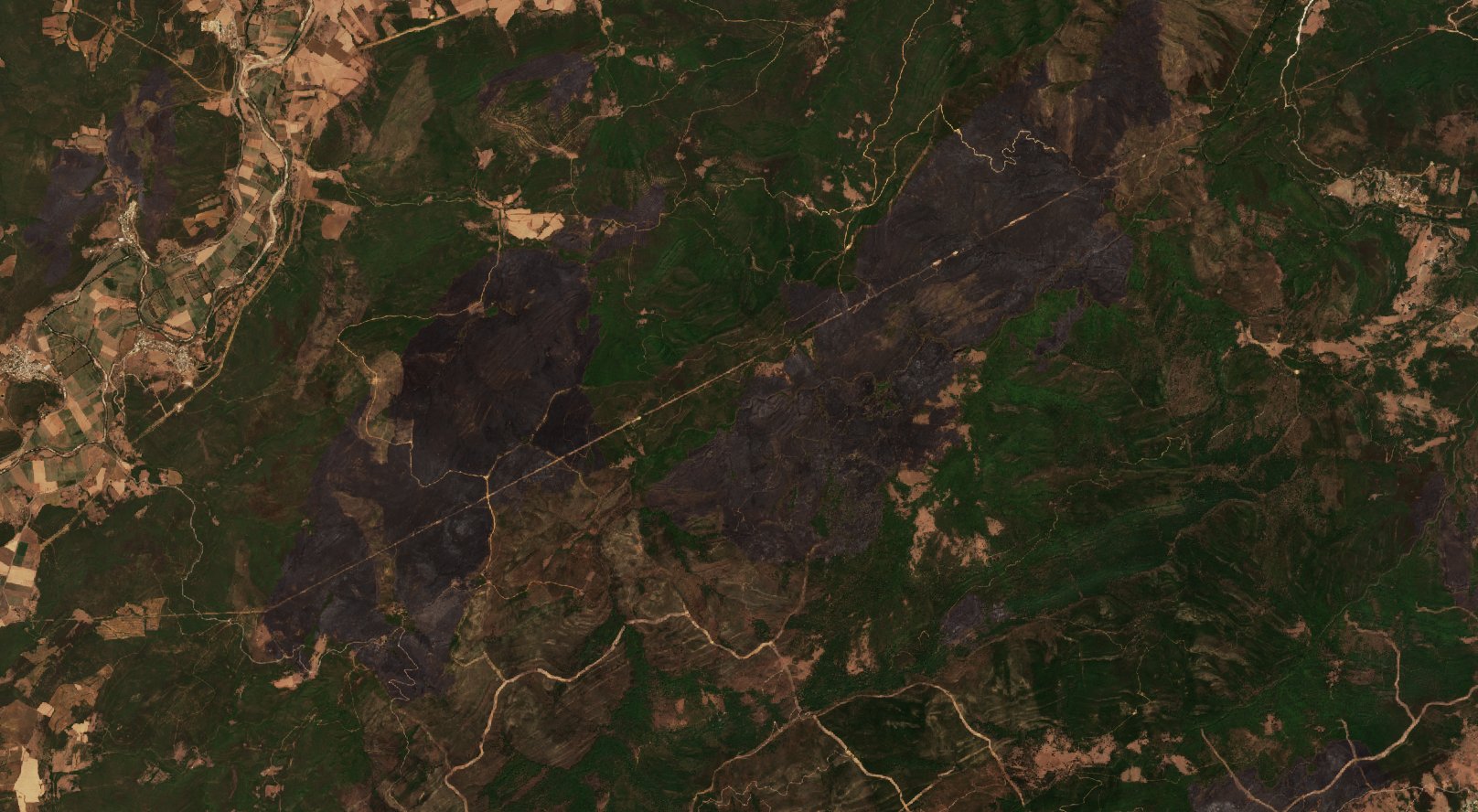The burned area in 2022-ben