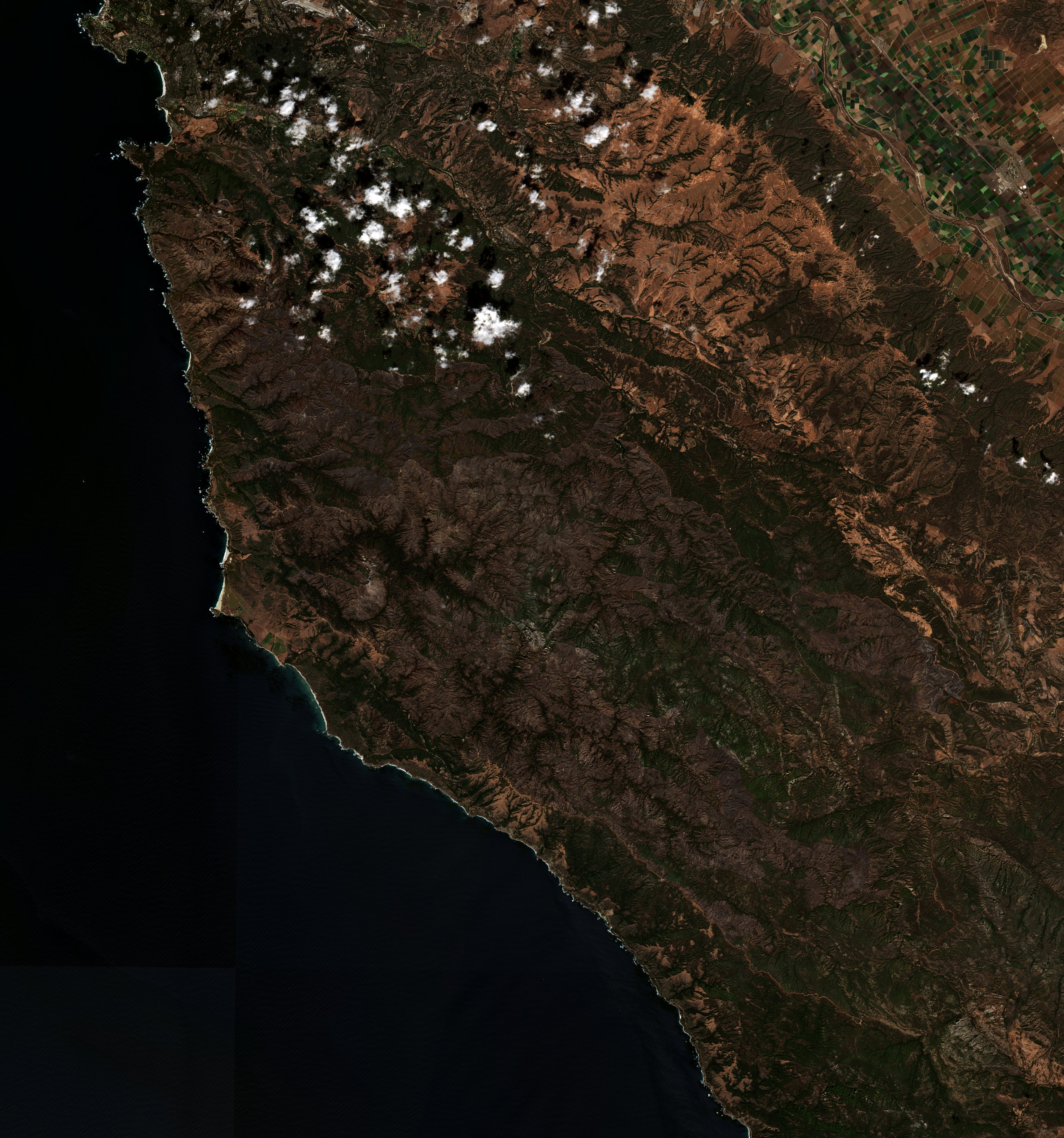 The burned area in 2016-ben