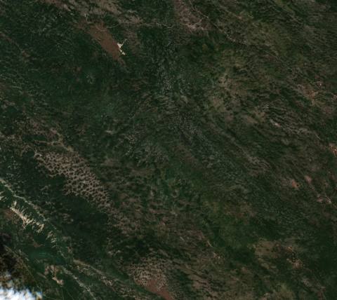 Satellite view near Bileća, Bosnia and Herzegovina