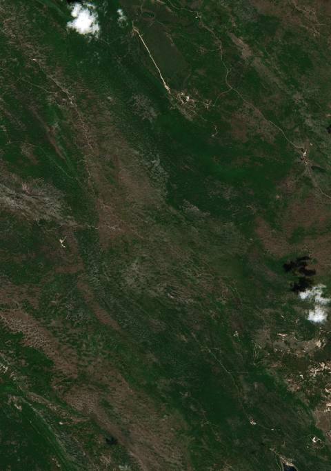 Satellite view near Bileća, Bosnia and Herzegovina