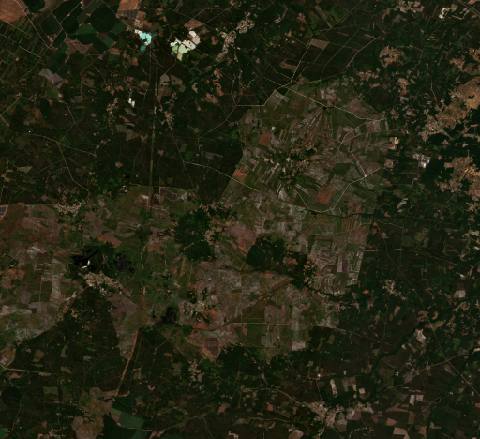 Satellite view near Cabanac-et-Villagrains, France