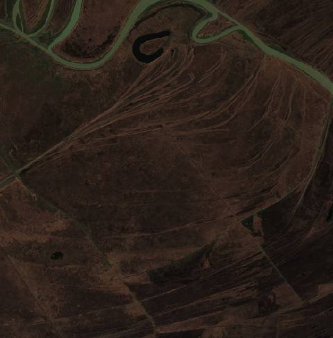 Satellite view near Crişan, Romania