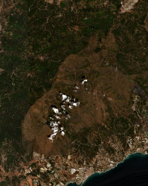Satellite view near Estepona, Spain