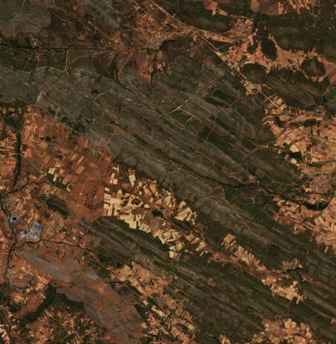 Satellite view near Ferreruela, Spain